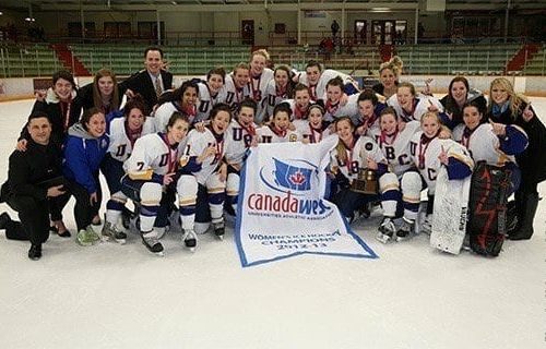 UBC-thunderbirds-womens-hockey-team-wins-canada-west-championship-2012-2013-barb-bilko-egan-coach
