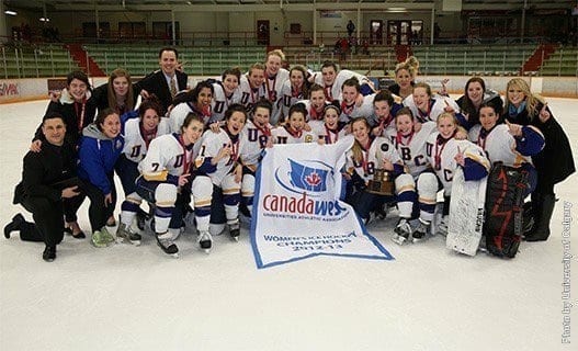 UBC-thunderbirds-womens-hockey-team-wins-canada-west-championship-2012-2013-barb-bilko-egan-coach
