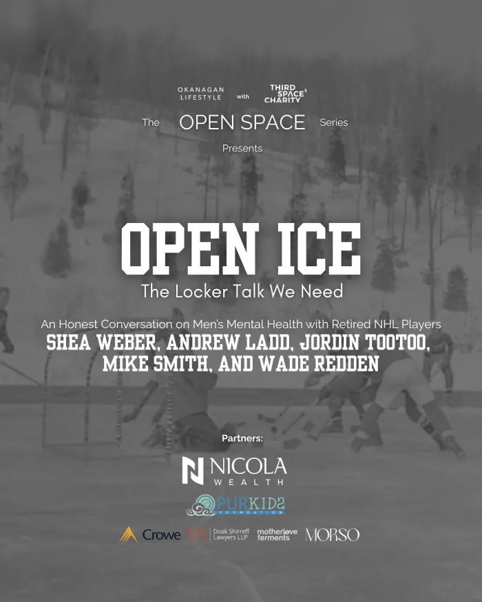 open-ice-mental-health-mental-performance-panel-host-barb-egan-shea-weber-jordin-tootoo-andrew-ladd-mike-smith-wade-redden-NHL-hockey-players-Kelowna